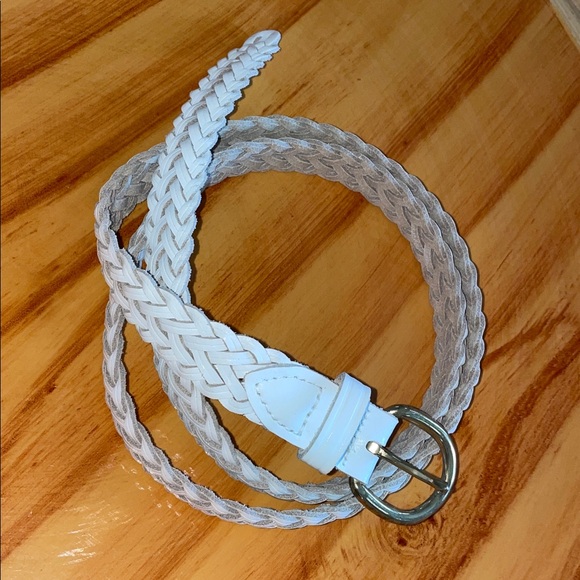 White Leather Belt Woman Size XXL main image 5